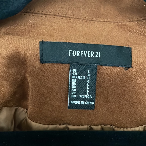 Caramel Brown cropped suede jacket - Picture 2 of 3